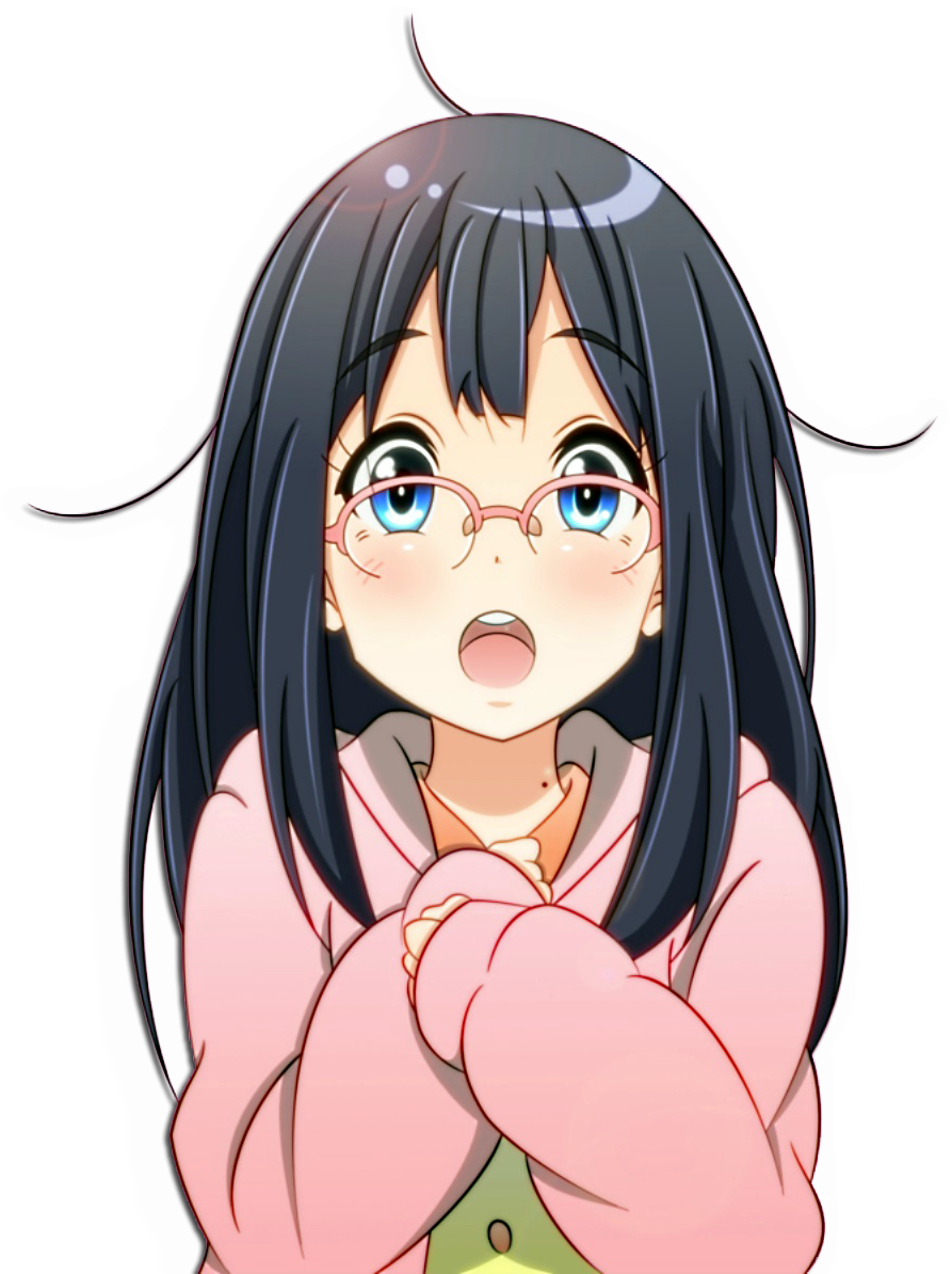 Anime character with glasses